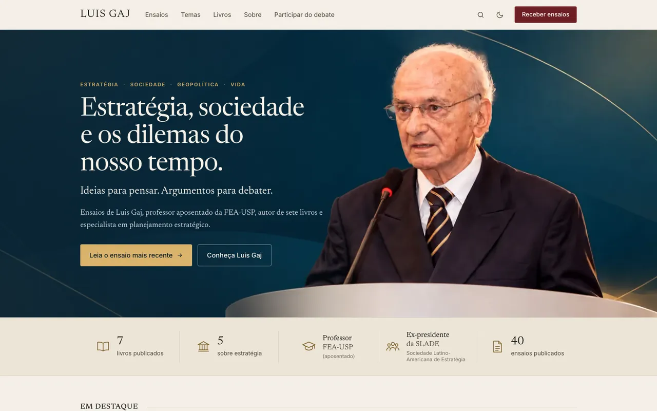 Tela do Blog Luis Gaj