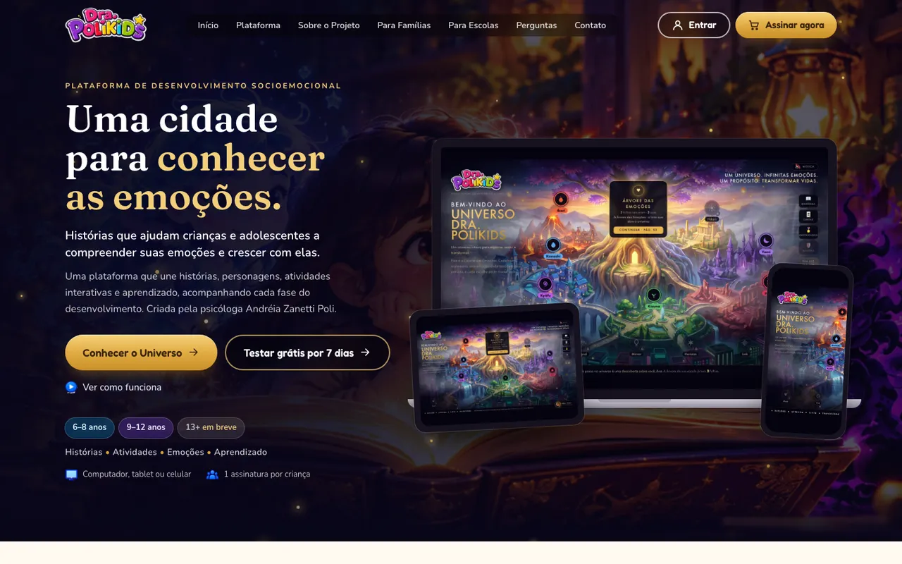 Tela do Universo Dra. Polikids